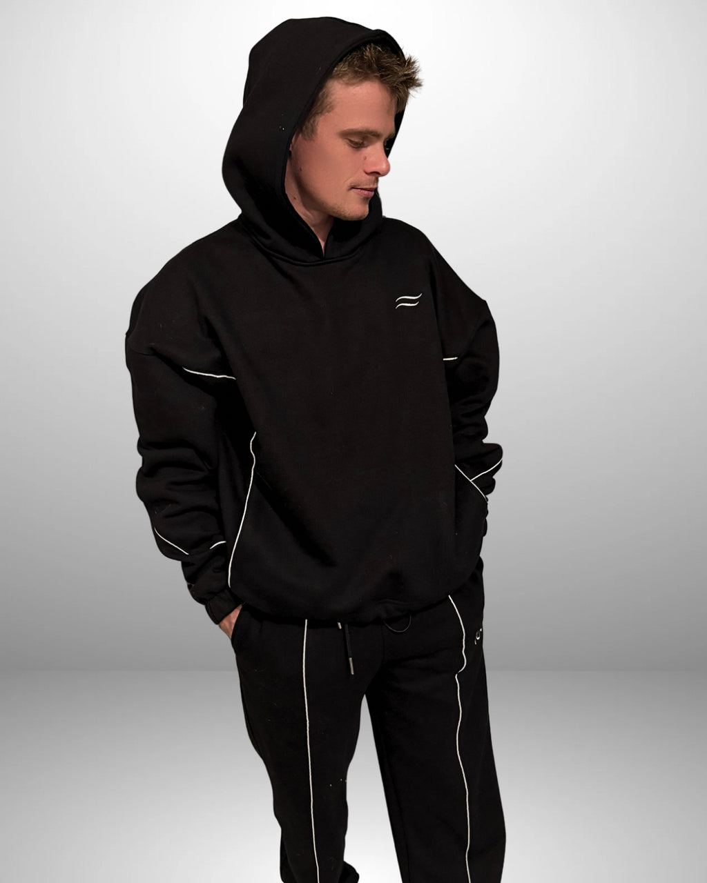 Sweat à capuche mixte Onyx